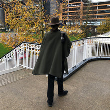 Load image into Gallery viewer, Khaki green Reversible cape