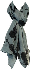 Load image into Gallery viewer, Pamper Yourself Now Green with Black Violin Scarf Lovely Long Soft Scarf Fantastic Gift