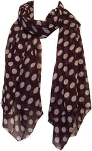 Load image into Gallery viewer, Pamper Yourself Now Purple with White Big spot Scarf/wrap