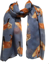 Load image into Gallery viewer, Pamper Yourself Now Light Blue Fox Fashion Scarf Long Soft wrap/Sarong