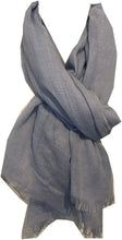 Load image into Gallery viewer, Pamper Yourself Now Sky Blue Plain Soft Long Scarf/wrap with Frayed Edge