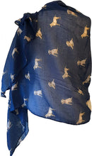 Load image into Gallery viewer, Golden Labrador Retriever ladies dog long scarf/wrap. Great for presents/gifts for retriever dog lovers.