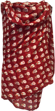Load image into Gallery viewer, Red Snowman Design Ladies Scarf. Great Christmas Scarf/wrap Lovely Present.