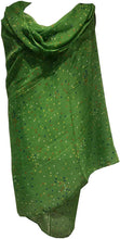 Load image into Gallery viewer, Pamper Yourself Now Bright Green with Multi Coloured dots Scarf/wrap