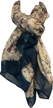 Load image into Gallery viewer, Pamper Yourself Now Beige with Black/Pink Bird in Bush Scarf