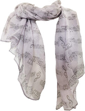 Load image into Gallery viewer, Pamper Yourself Now Big Scarf, Pink with Brown Music Notes Print Scarf. Lovely Warm Winter Scarf Fantastic Gift