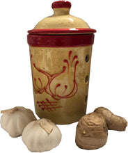 Load image into Gallery viewer, Red Garlic Motif Design Garlic Keeper Pot (3)