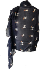 Load image into Gallery viewer, Pamper Yourself Now Navy Blue Jack Russell Dog Scarf/wrap