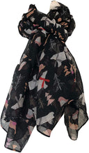 Load image into Gallery viewer, Pamper Yourself Now Black North Pole Design with Polar Bears, Penguin and Seals Christmas Long Scarf