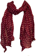 Load image into Gallery viewer, Pamper Yourself Now Deep Pink with White Small Spots Design Long Scarf