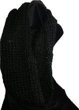 Load image into Gallery viewer, Pamper Yourself Now Black Snood Lovely Winter Warm Circle Scarf