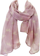 Load image into Gallery viewer, Pamper Yourself Now Pink with Beige Horse Design Long Scarf, Soft Ladies Fashion London
