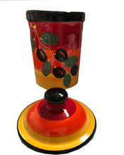Load image into Gallery viewer, Mediterranean red Design garlic keeper pot (23)
