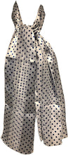 Load image into Gallery viewer, Pamper Yourself Now White with Blue Small spot Thin Pretty Scarf. Lovely with Any Outfit