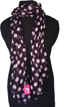 Load image into Gallery viewer, Pamper Yourself Now Purple with White Big spot Scarf/wrap