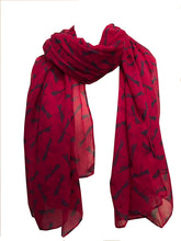 Load image into Gallery viewer, Pamper Yourself Now Fuchsia Pink with Grey Dragonfly Fashion Long Soft wrap/Sarong