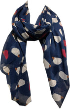 Load image into Gallery viewer, Pamper Yourself Now Blue with White and red Hedgehog Scarf, Great presnt/Gifts.