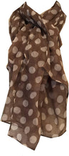 Load image into Gallery viewer, Pamper Yourself Now Light Brown with White Big spot Scarf/wrap