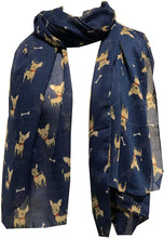 Load image into Gallery viewer, Blue Chihuahua dog scarf