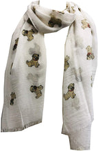Load image into Gallery viewer, Cute pug dogs, Long Scarf with frayed edge for women.