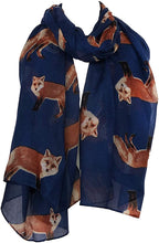 Load image into Gallery viewer, Pamper Yourself Now Blue Fox Fashion Scarf Long Soft wrap/Sarong