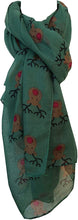 Load image into Gallery viewer, Green red Nose Rudolph Reindeer Christmas Long Scarf