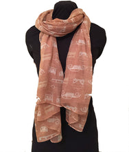 Load image into Gallery viewer, Peach Silhouette VW Campervan/Mini car Design Scarf Long Scarf