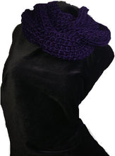 Load image into Gallery viewer, Pamper Yourself Now Purple Snood Lovely Winter Warm Circle Scarf