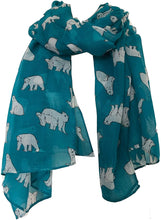 Load image into Gallery viewer, Polar bear long soft scarf/wrap