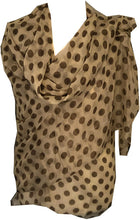 Load image into Gallery viewer, Pamper Yourself Now Beige with Brown Big spot Scarf/wrap