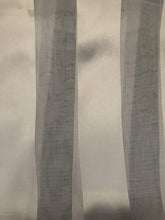 Load image into Gallery viewer, Plain White Faux Chiffon and Satin Style Striped Scarf Thin Pretty Scarf Great for Any Outfit Lovely Gift