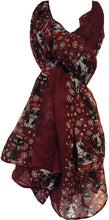 Load image into Gallery viewer, Pamper Yourself Now Red with Christmas Dogs and cat Design Long Soft Scarf