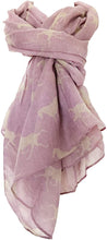 Load image into Gallery viewer, Pamper Yourself Now Pink with Beige Horse Design Long Scarf, Soft Ladies Fashion London