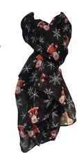 Load image into Gallery viewer, Black father Christmas ladies scarf great present/gift.