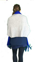 Load image into Gallery viewer, Pamper Yourself Now ltd Ladies Very Stylist Royal Blue and Grey Warm and Cosy Reversible wrap/Cape