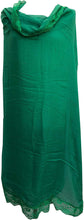 Load image into Gallery viewer, Pamper Yourself Now Bright Green Plain Long Soft Scarf with lace Trim