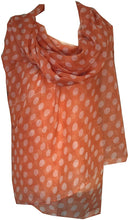 Load image into Gallery viewer, Pamper Yourself Now Peach with White Big spot Scarf/wrap