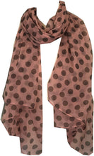 Load image into Gallery viewer, Pamper Yourself Now Pink with Grey Big spot Scarf/wrap