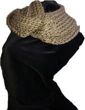 Load image into Gallery viewer, Pamper Yourself Now Beige Snood Lovely Winter Warm Circle Scarf