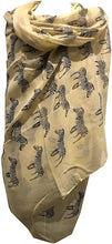 Load image into Gallery viewer, Pamper Yourself Now Light Beige Zebra Animal Print Large Scarf Soft Summer Fashion London Fashion Fab Gift