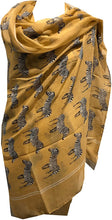 Load image into Gallery viewer, Pamper Yourself Now Dark Beige Zebra Animal Print Large Scarf, wrap or Shawl.