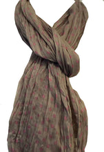 Load image into Gallery viewer, Pamper Yourself Now Grey with Pink Small Spots Design Long Scarf