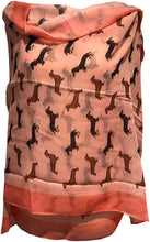 Load image into Gallery viewer, pink dachshund scarf for women