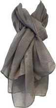 Load image into Gallery viewer, Pamper Yourself Now Grey with White Sun Rays Scarf/wrap