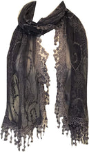 Load image into Gallery viewer, Purple lace scarf