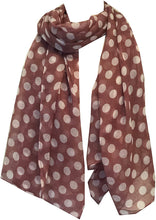 Load image into Gallery viewer, Pamper Yourself Now Pink with White Big spot Scarf/wrap