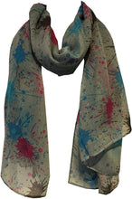 Load image into Gallery viewer, Pamper Yourself Now Light Aqua with Multi Coloured Splashes Scarf/wrap