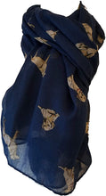 Load image into Gallery viewer, Golden Labrador Retriever ladies dog long scarf/wrap. Great for presents/gifts for retriever dog lovers.
