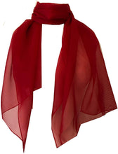 Load image into Gallery viewer, Plain red Chiffon Style Scarf Thin Pretty Scarf Great for Any Outfit Lovely Gift