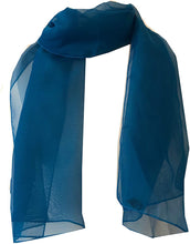 Load image into Gallery viewer, Plain Teal Chiffon Style Scarf Thin Pretty Scarf Great for Any Outfit Lovely Gift